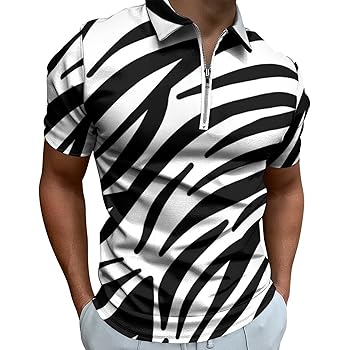 Amazon.com: Bagea-Ka Mens Polo Shirts -Zebra Print Pattern